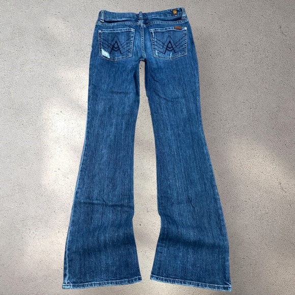SOLD! (Don't buy) 7 For All Mankind A Pocket Low-Mid Bootcut Jeans - Picture 1 of 5